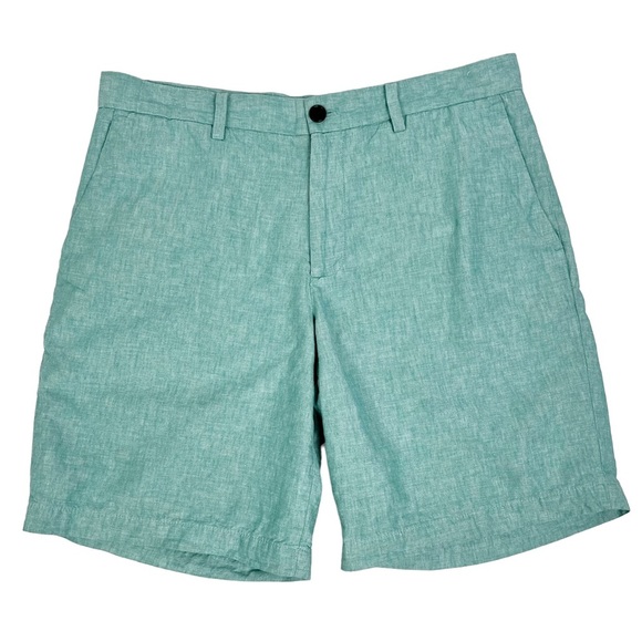 Banana Republic Shorts Banana Republic Aiden Aqua Linen Cotton Flat